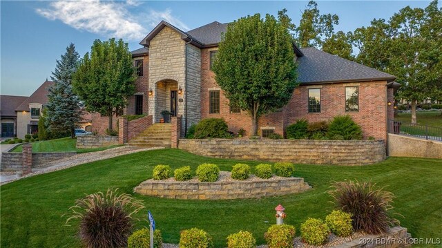 view of property with a front yard