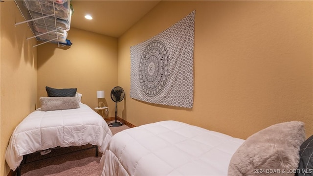 view of carpeted bedroom