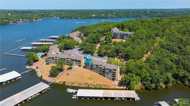 2500 Bay Point Ln Unit 645, Osage Beach, MO 65065 - aerial view of a heavily wooded area and a nearby body of water