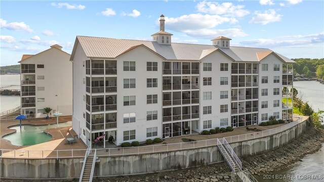 view of property featuring a water view