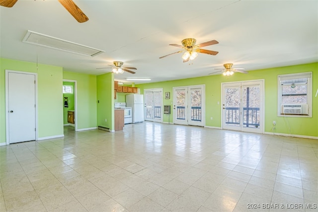 unfurnished room featuring cooling unit