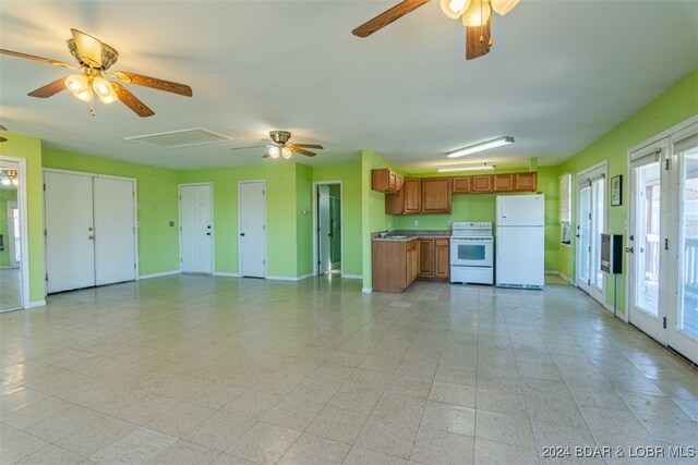 kitchen featuring white appliances