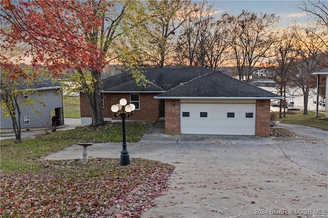 view of front of house featuring a garage