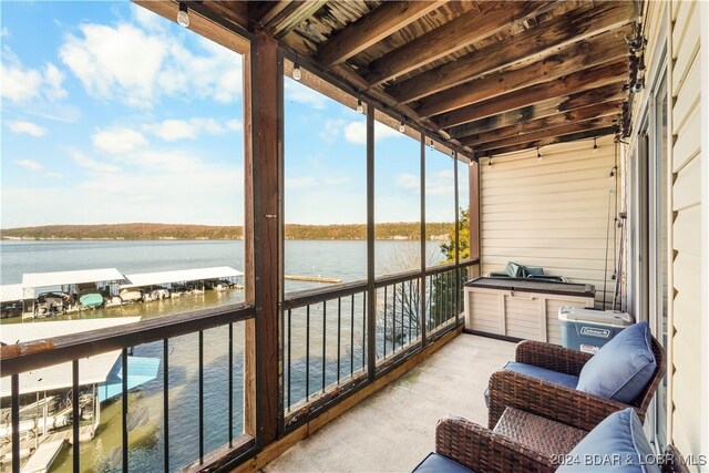 6005 Baydy Peak Rd Unit 102, Osage Beach, MO 65065 - balcony featuring a water view