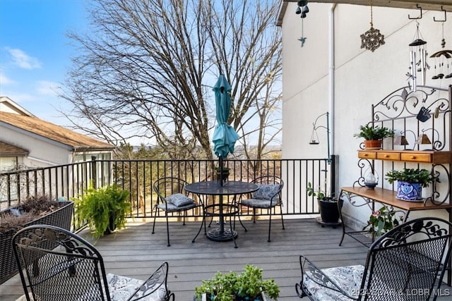 view of wooden deck