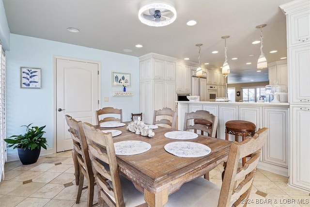 view of tiled dining area