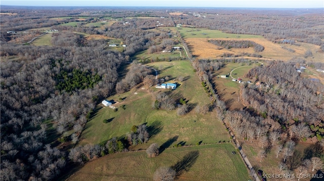 bird's eye view with a rural view