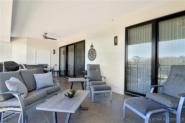 view of patio featuring an outdoor living space