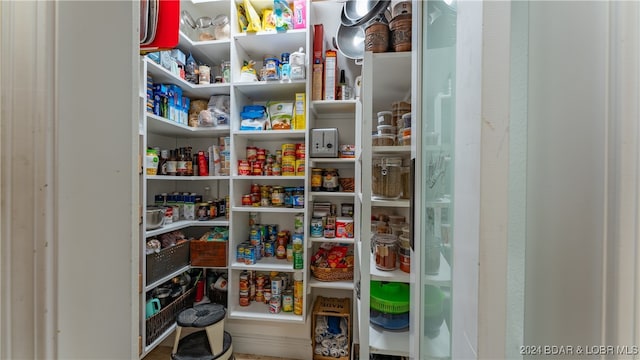 view of pantry