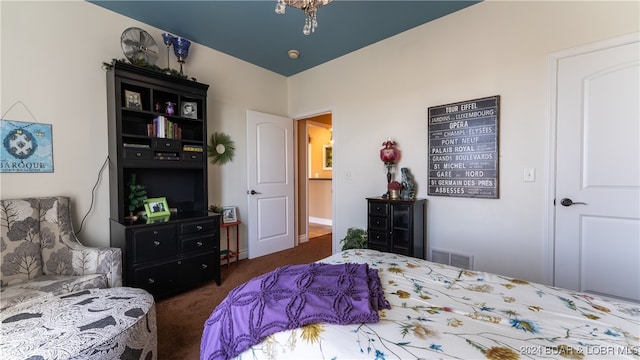 view of carpeted bedroom