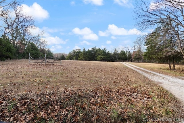 view of road featuring a rural view