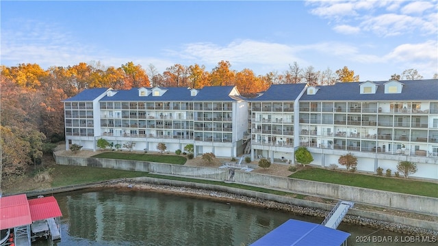 view of property featuring a water view