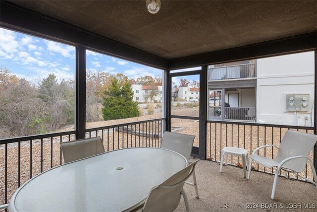 view of sunroom