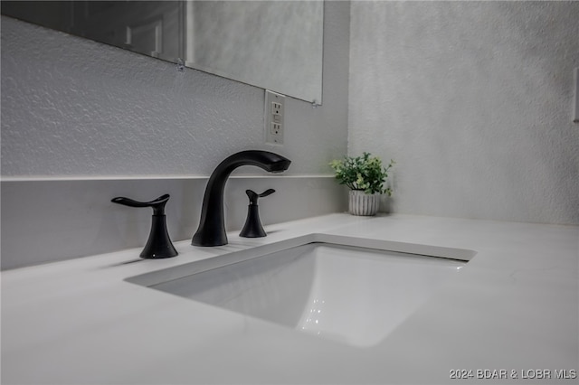 interior details featuring sink