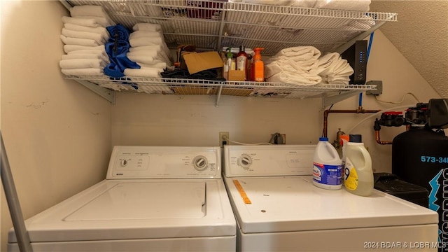 laundry area featuring washer and dryer