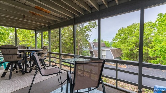 view of sunroom