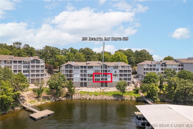 view of property featuring a water view