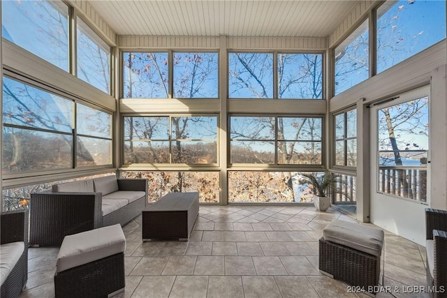 view of sunroom