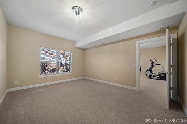 view of carpeted empty room