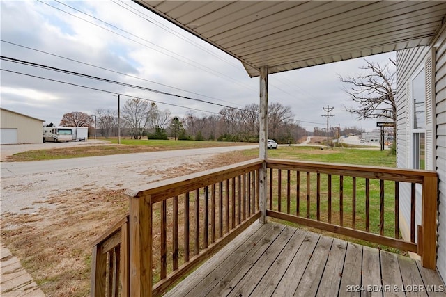 wooden deck with covered porch