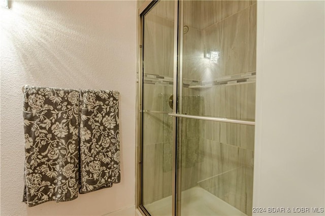 bathroom with walk in shower