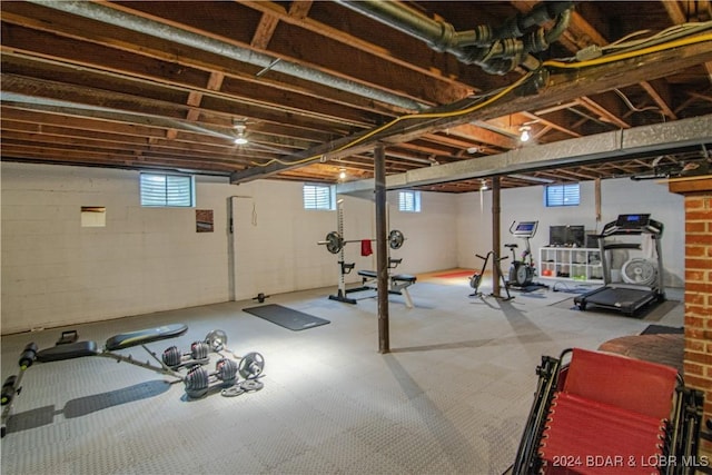 view of workout room