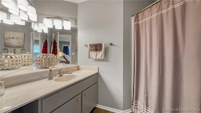 bathroom featuring vanity