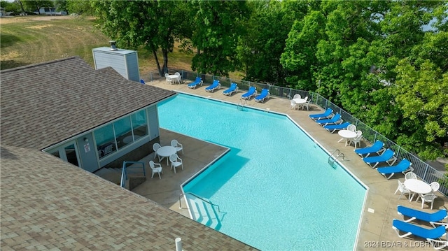 view of pool with a patio