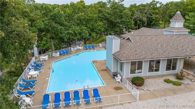 view of pool with a patio