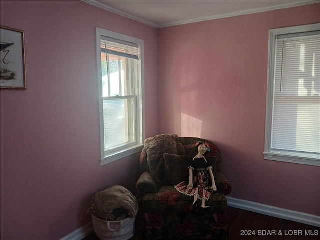 miscellaneous room featuring crown molding