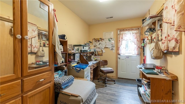 interior space featuring hardwood / wood-style flooring