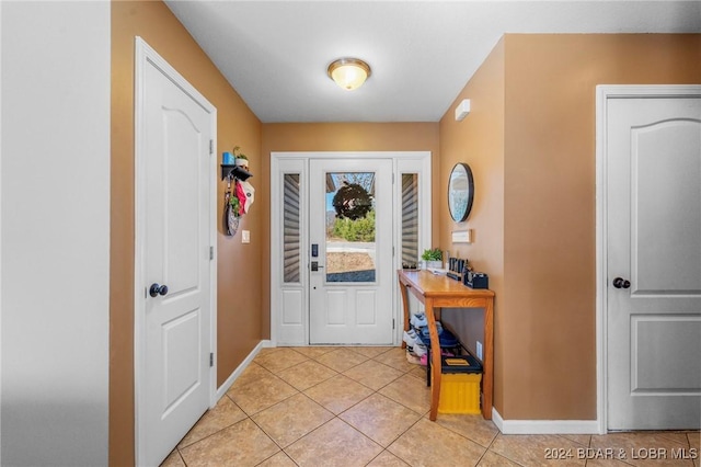 view of tiled foyer