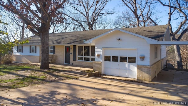 ranch-style house with a garage