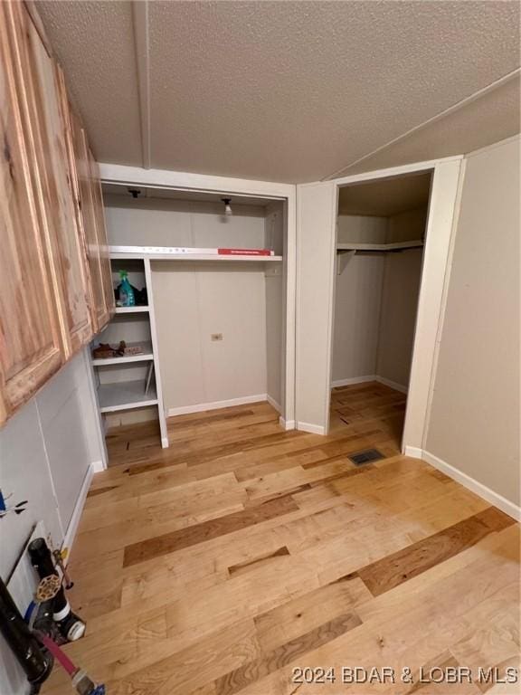 interior space with light hardwood / wood-style flooring