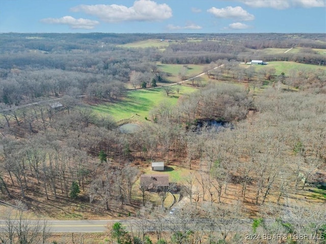 aerial view featuring a rural view