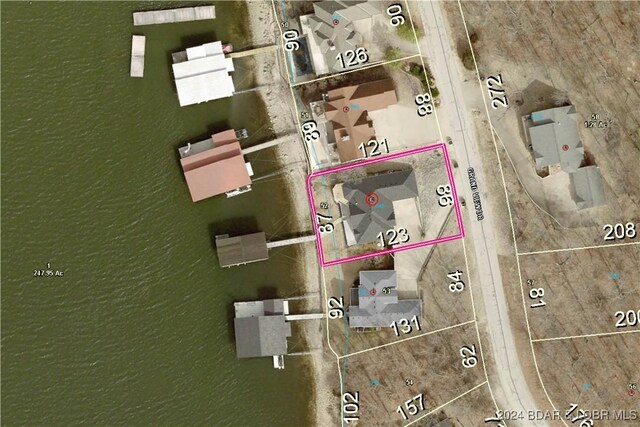 825 Grand View Dr, Porto Cima, MO 65079 - aerial overview of property's location featuring property boundaries highlighted