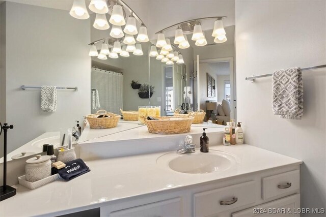 bathroom with vanity