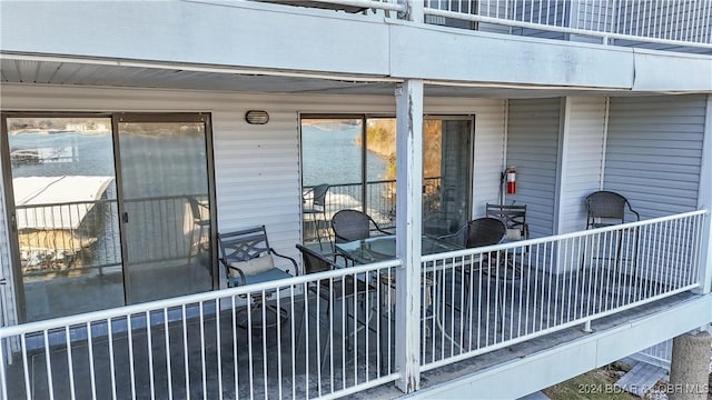 view of patio / terrace with a balcony