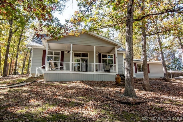 view of front of property with covered porch