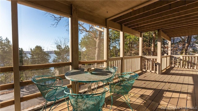 view of sunroom