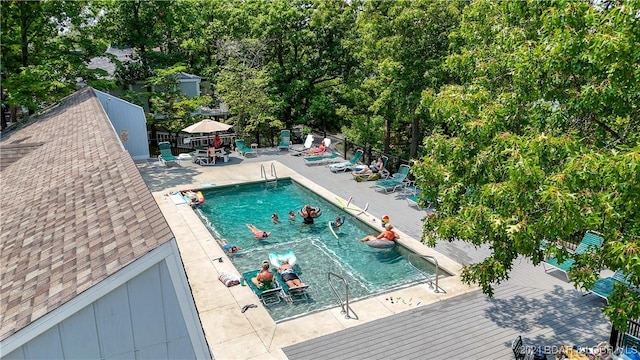 view of pool with a patio area