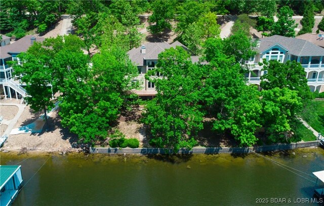 550 Grand Cove Rd, Porto Cima, MO 65079 - bird's eye view of a large body of water and a tree filled landscape