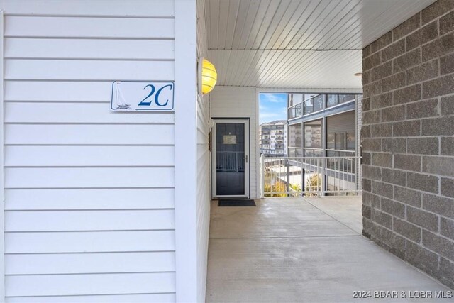 view of doorway to property