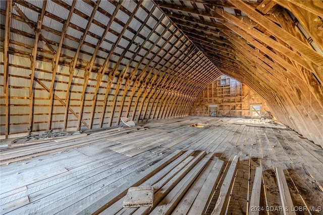 view of attic