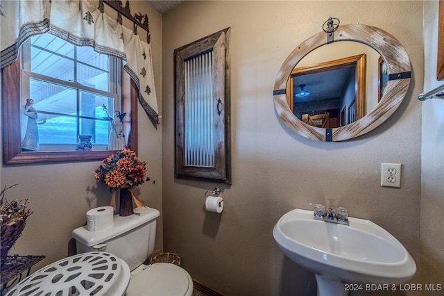 bathroom featuring sink and toilet