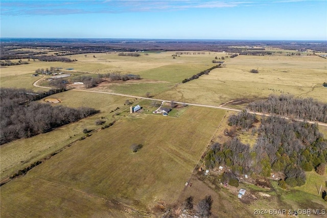 drone / aerial view featuring a rural view