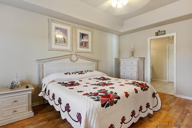 bedroom featuring hardwood / wood-style floors