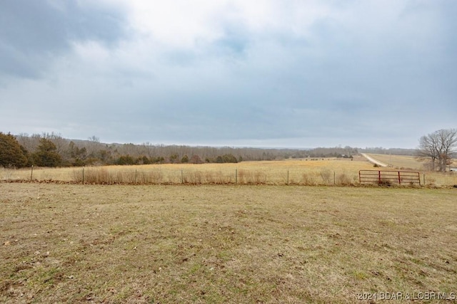 view of yard featuring a rural view