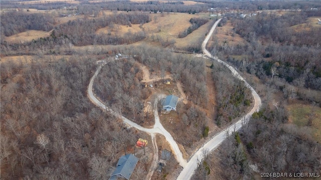 bird's eye view featuring a rural view