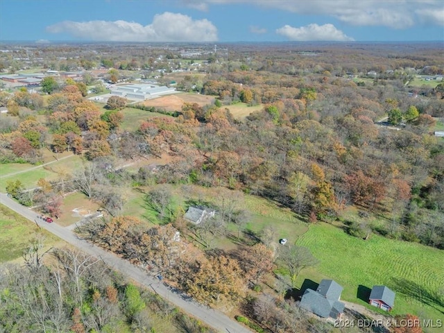 bird's eye view with a rural view